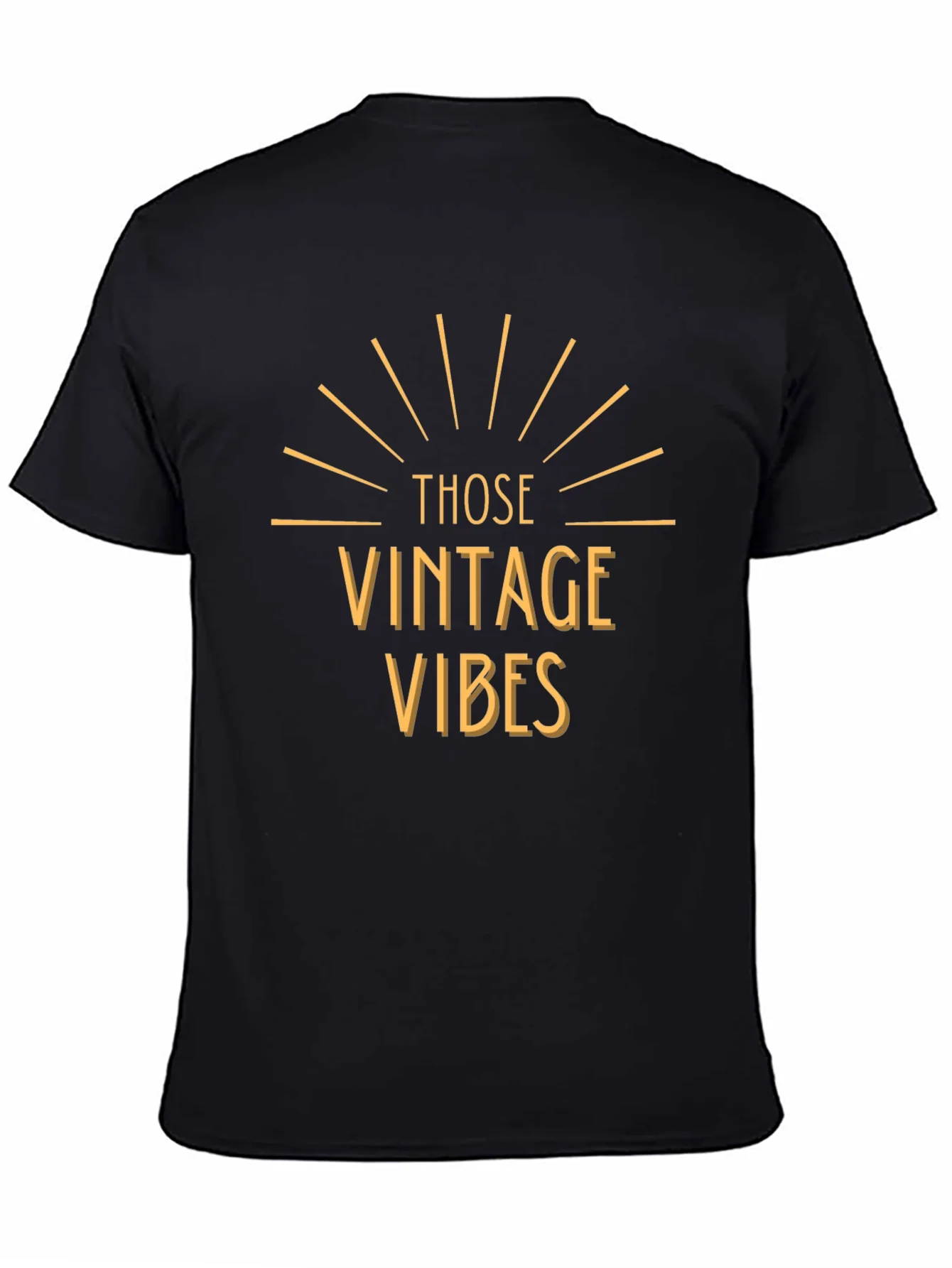 Vintage Vibes Graphic Tee - Retro Style Black T-Shirt