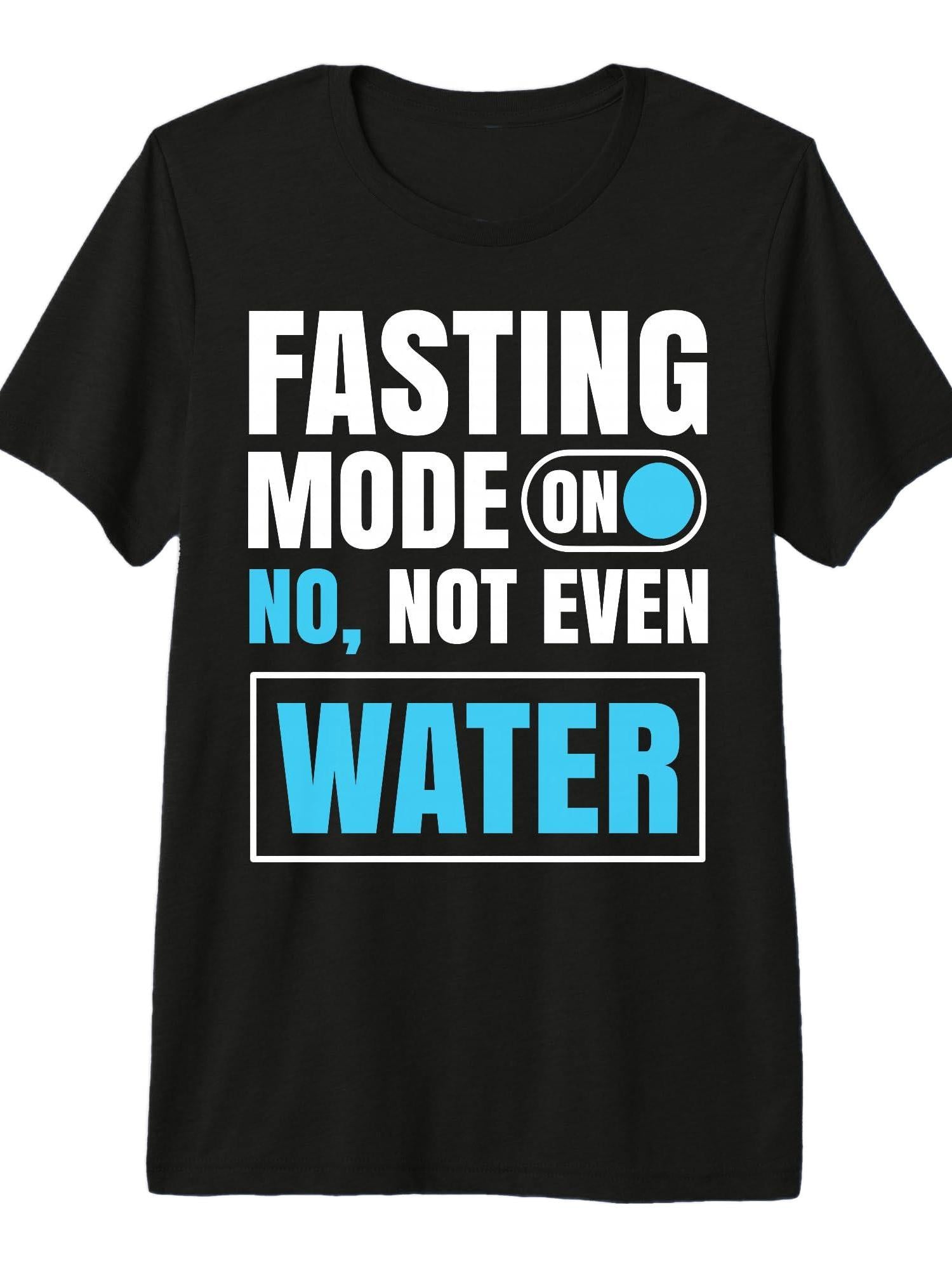 Fasting Mode On No Not Even Water Ramadan Mubarak Eid Fitr Premium Tri-Blend T-Shirt Ramadan 180gsm Cotton Round Neck Short Sleeve Men Casual T-Shirt