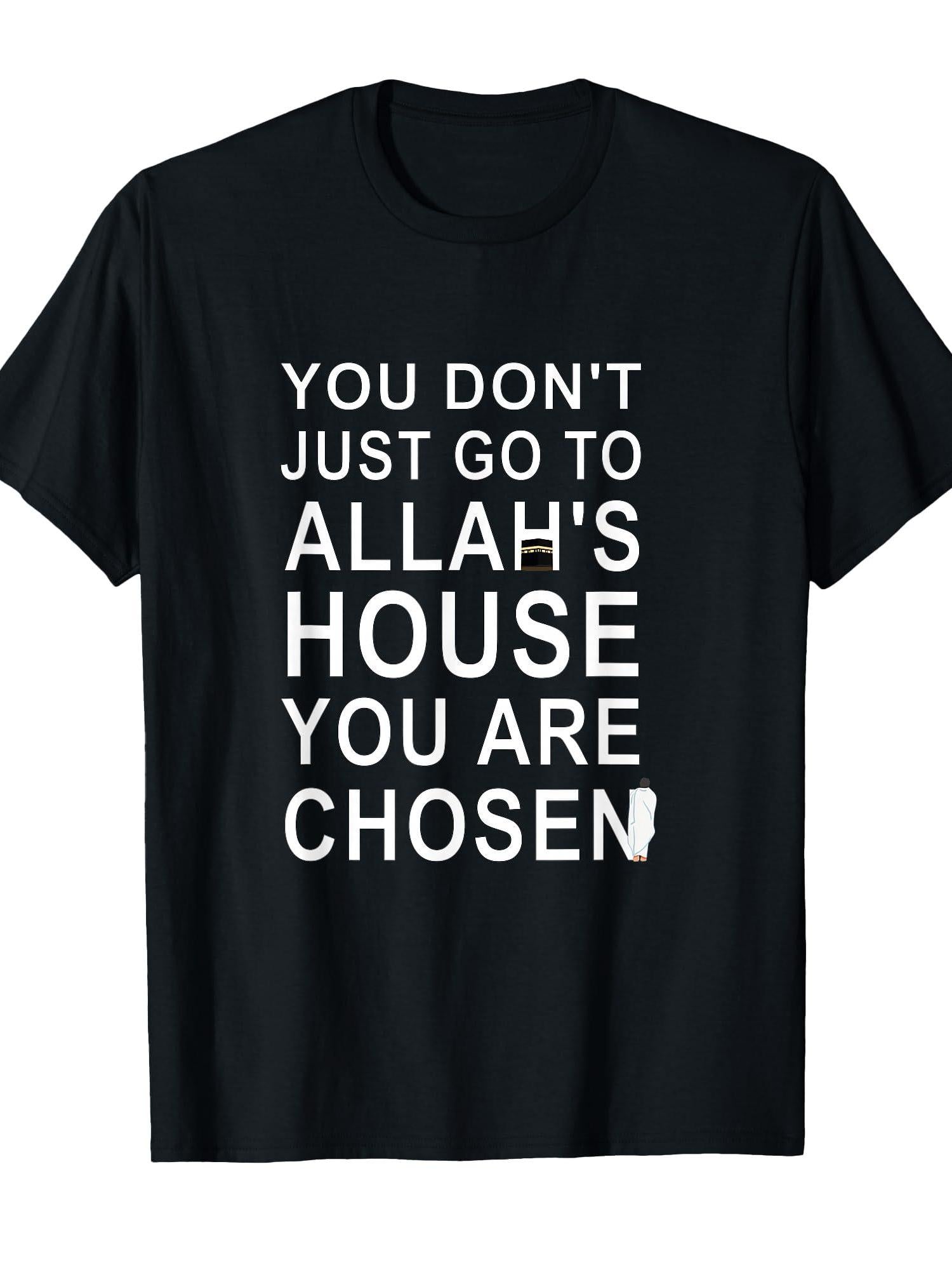 Eid Adha Mubarak Father Hajj Gift Ramadan Umrah Time T-Shirt Ramadan 180gsm Cotton Round Neck Short Sleeve Men Casual T-Shirt