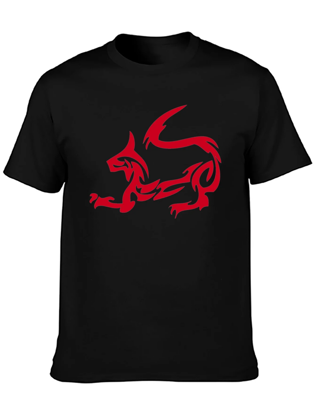 Tribal Dragon Graphic T-Shirt - Black