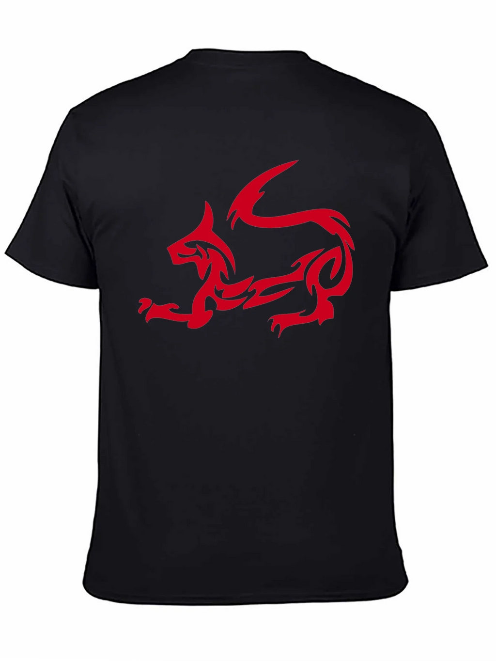 Tribal Dragon Graphic T-Shirt - Black