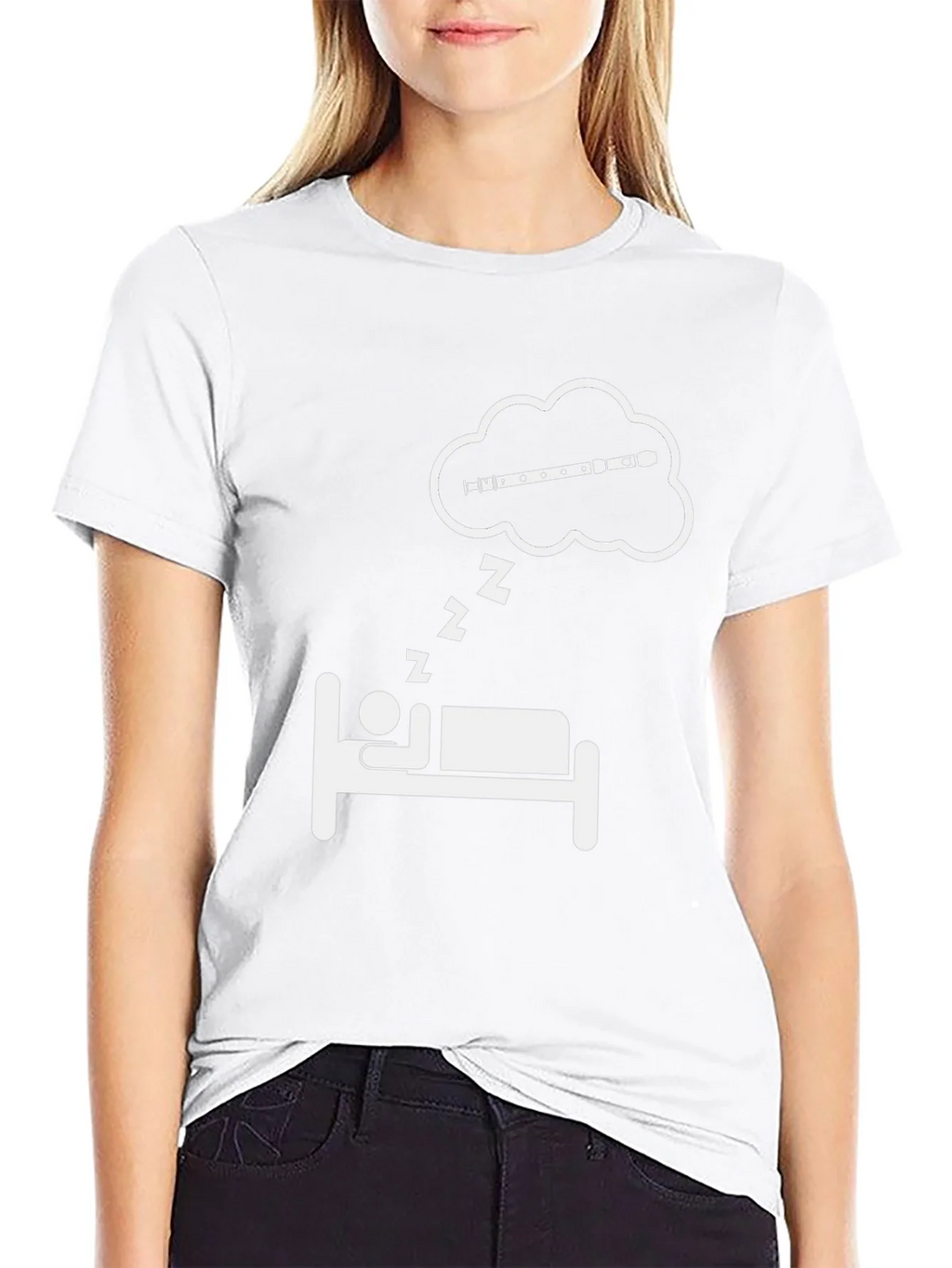 Dreaming Flute T-Shirt - Musicians Sleep Tee