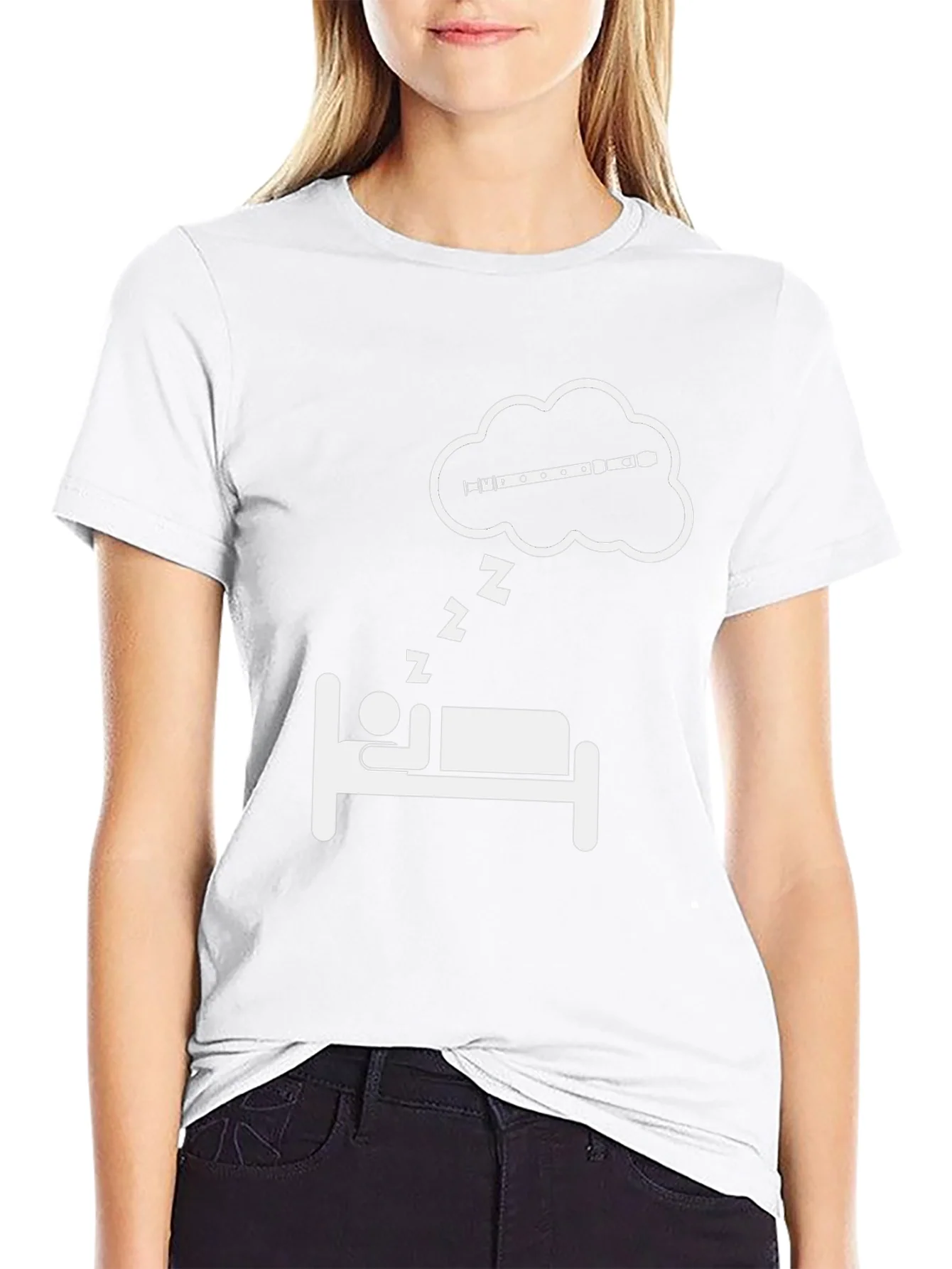 Dreaming Flute T-Shirt - Musicians Sleep Tee