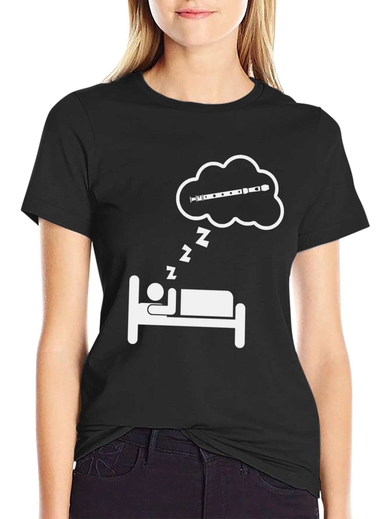 Dreaming Flute T-Shirt - Musicians Sleep Tee