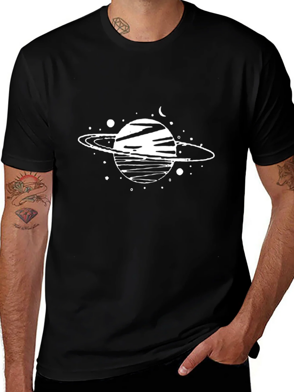 Planet Graphic Tee - Stylish Space Design