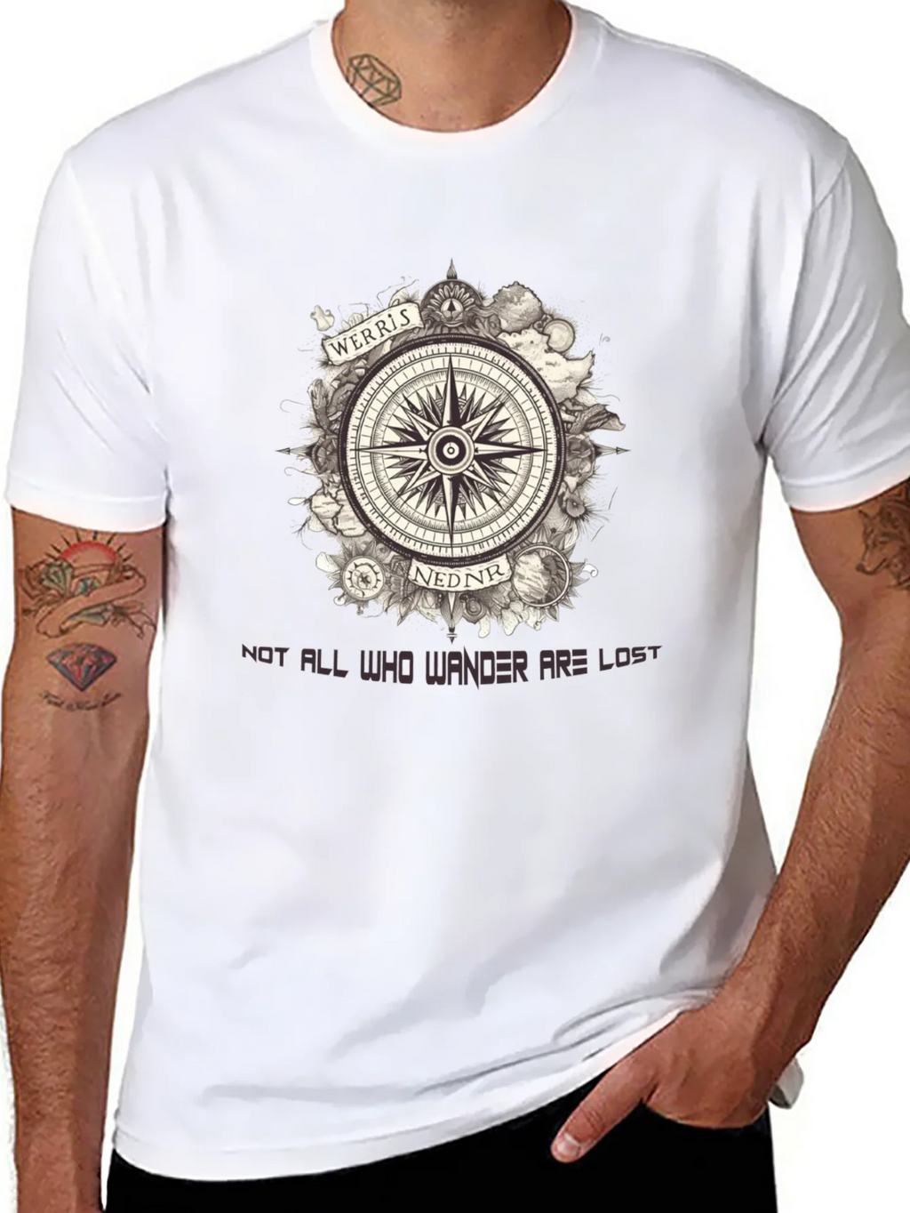 Werris Nednr Compass Graphic Tee - Wanderlust Edition