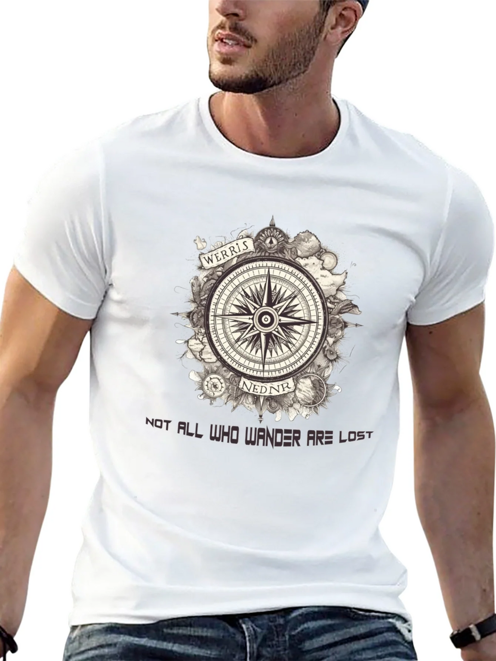 Werris Nednr Compass Graphic Tee - Wanderlust Edition