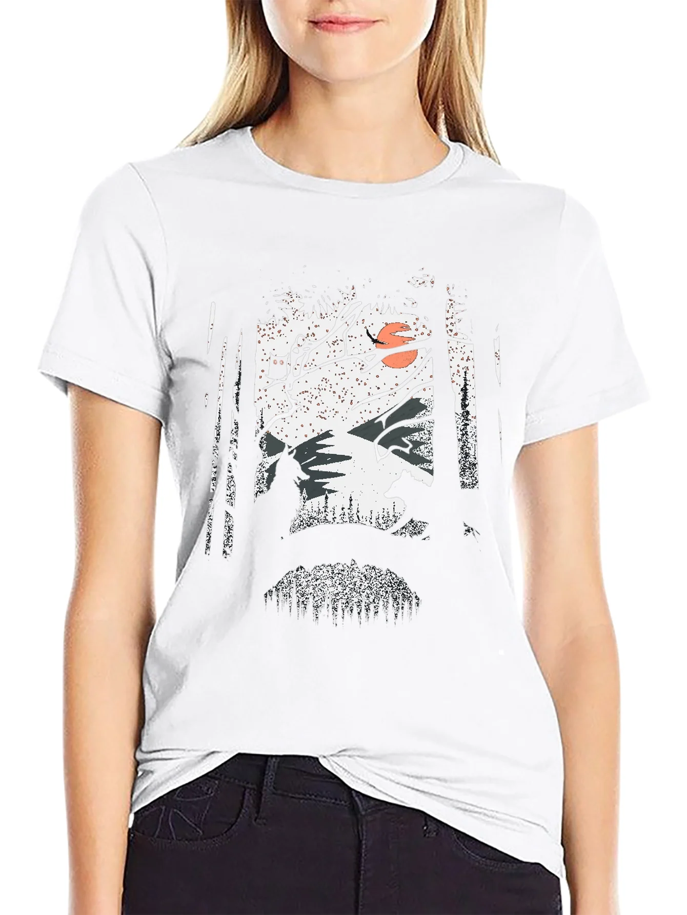 Nature Scene Graphic Print Tee
