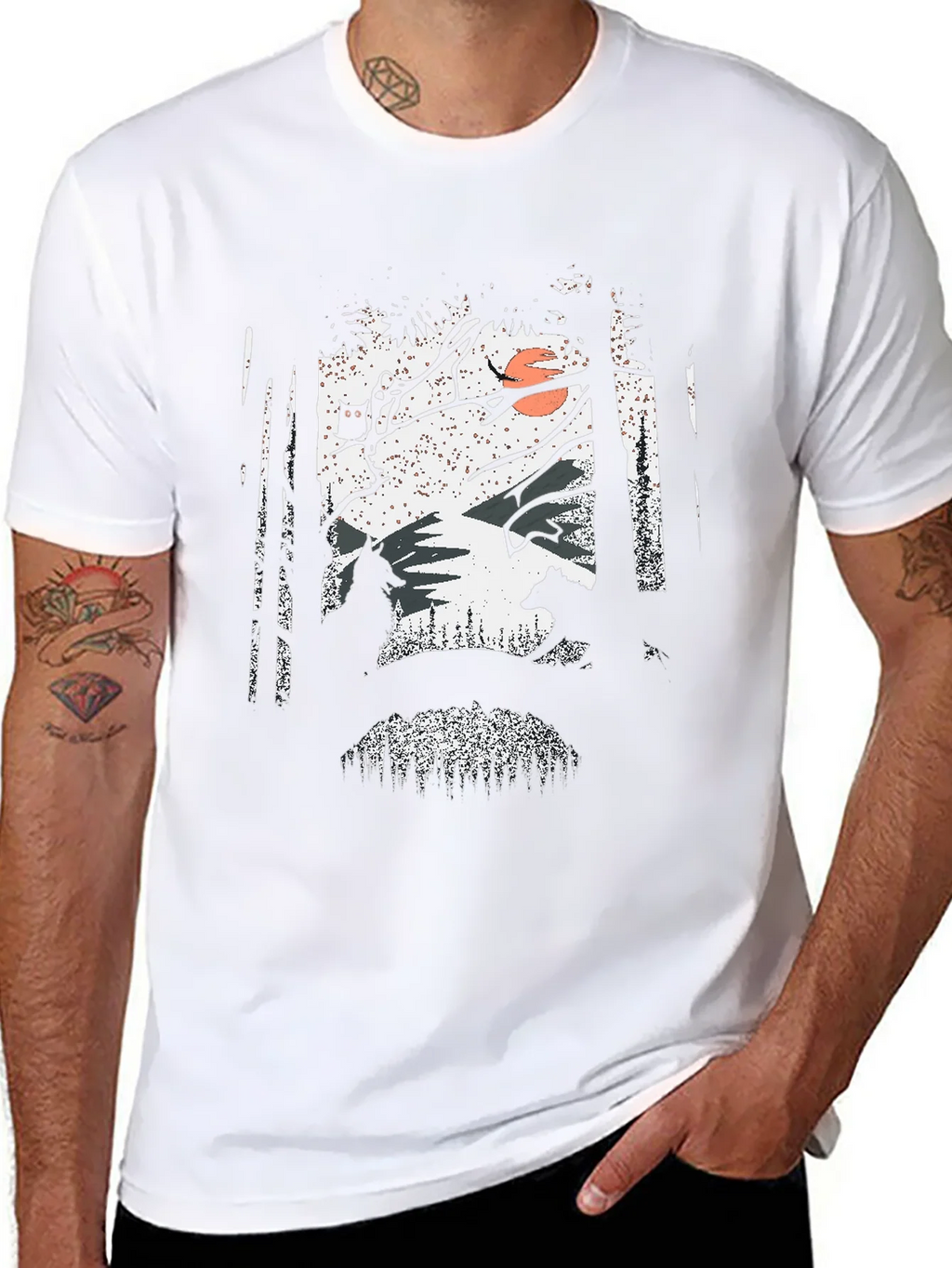 Nature Scene Graphic Print Tee