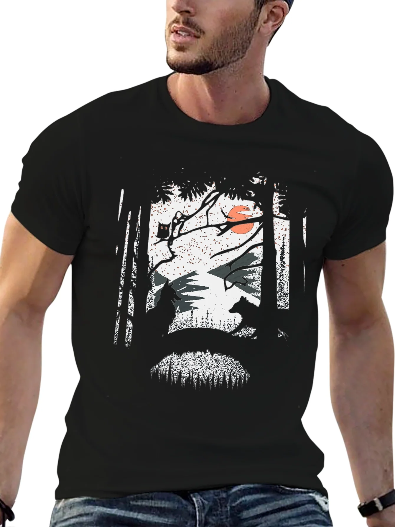 Nature Scene Graphic Print Tee