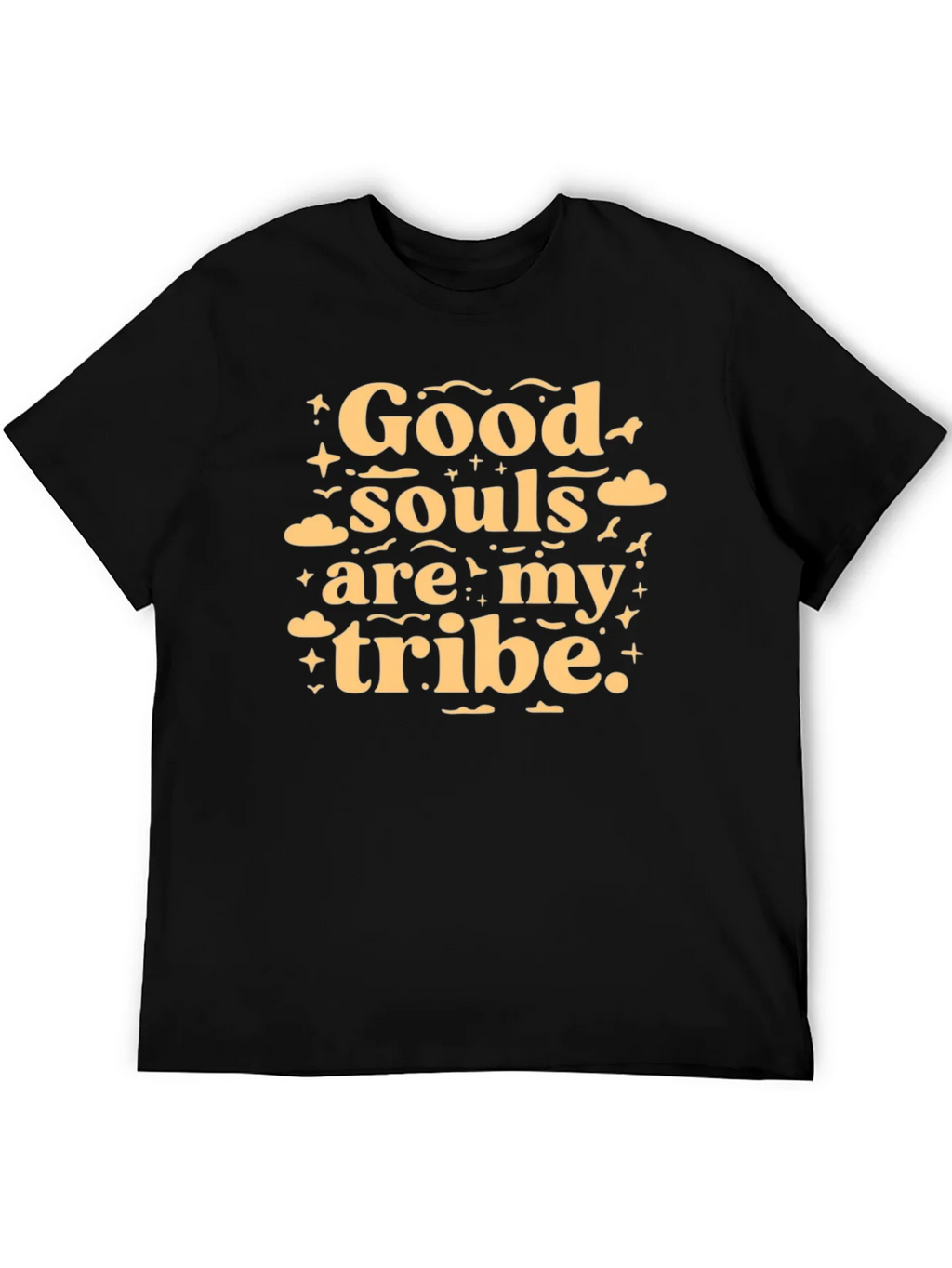 Good Souls Tribe Tee - Black Crew Neck T-Shirt