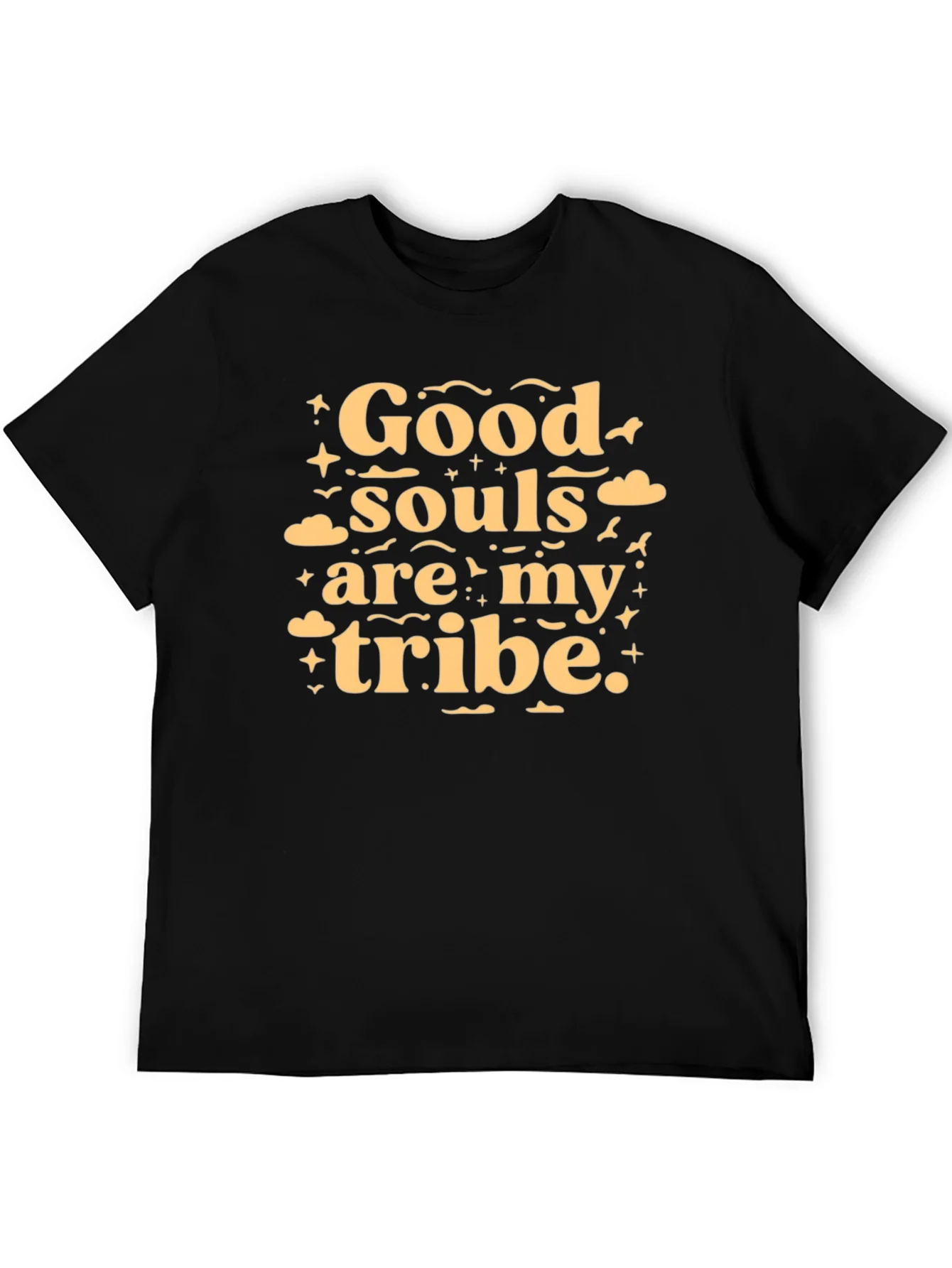 Good Souls Tribe Tee - Black Crew Neck T-Shirt