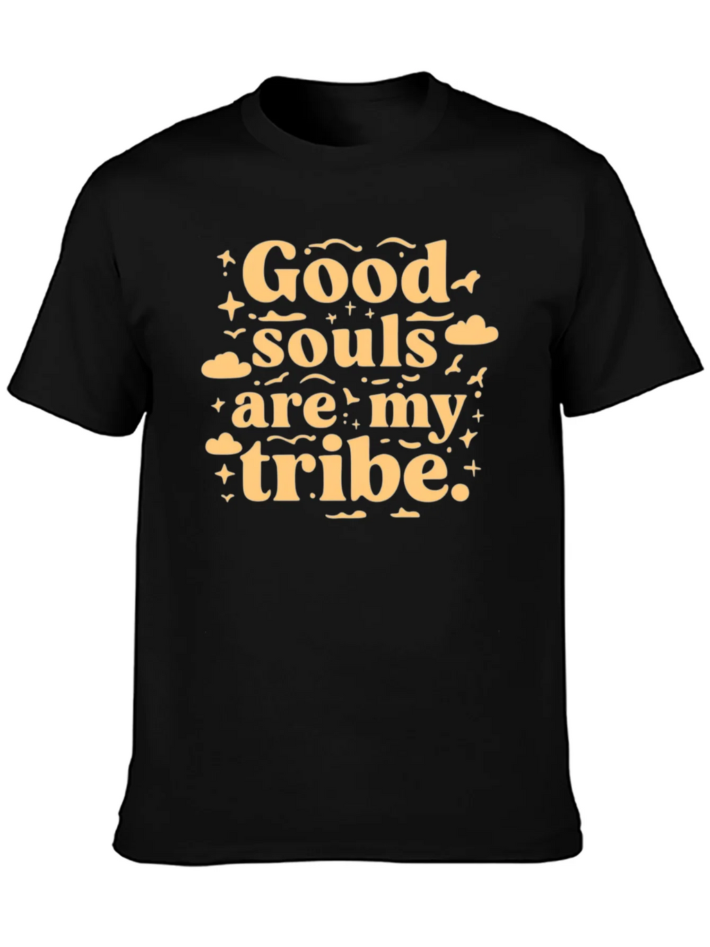 Good Souls Tribe Tee - Black Crew Neck T-Shirt