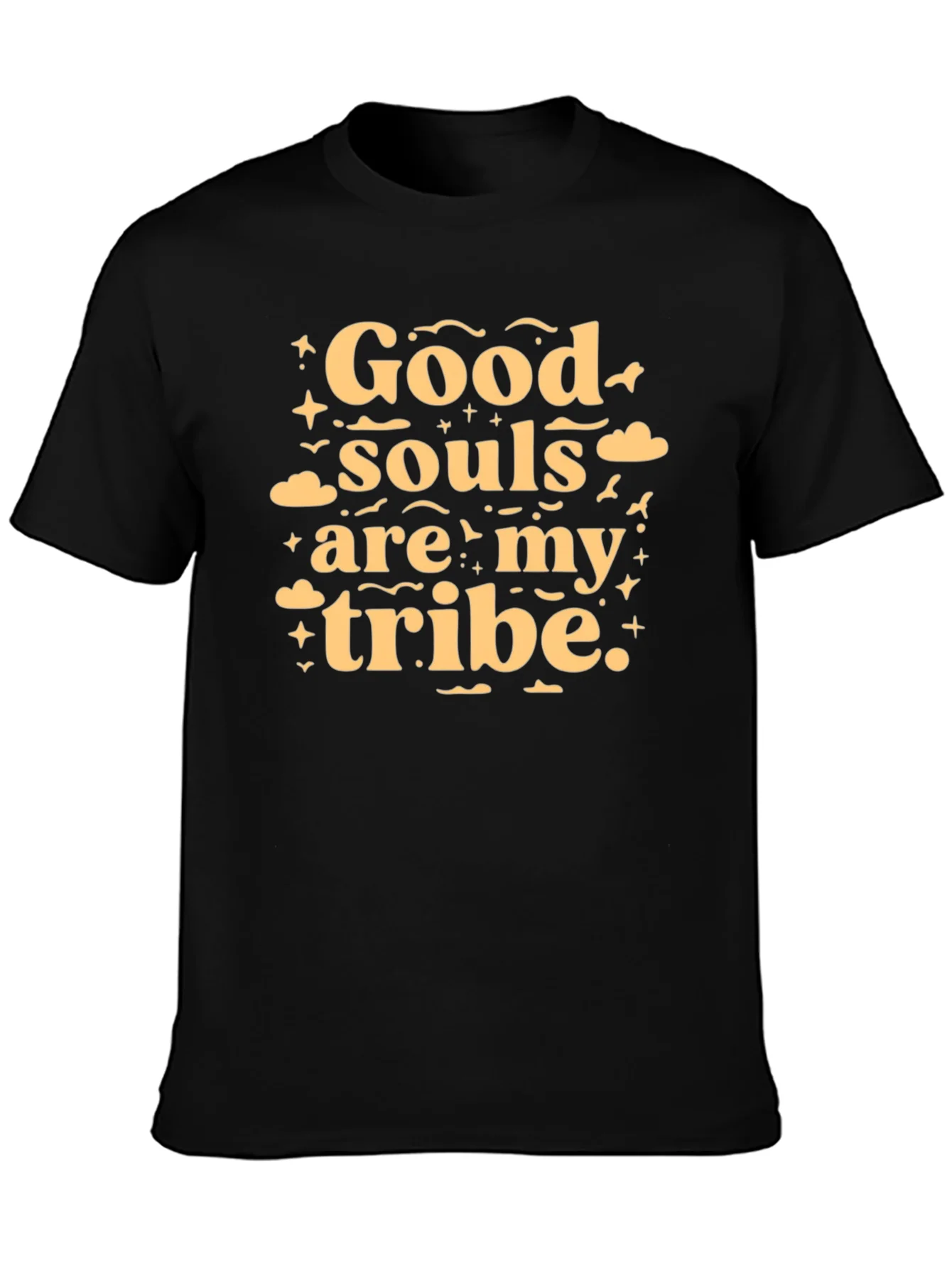 Good Souls Tribe Tee - Black Crew Neck T-Shirt