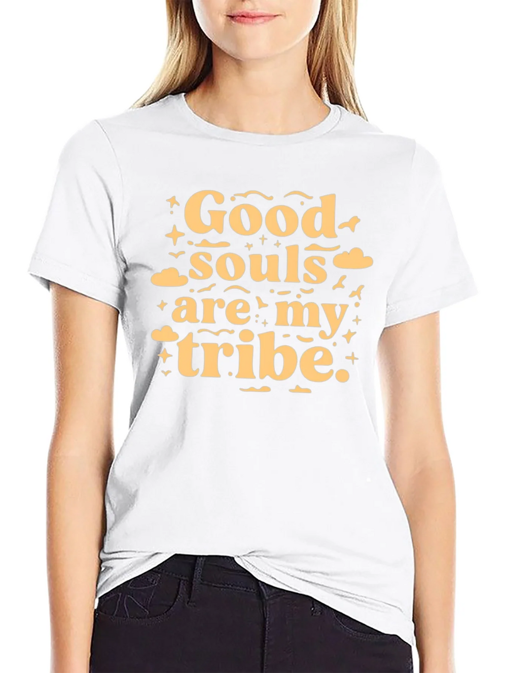 Good Souls Tribe Tee - Black Crew Neck T-Shirt