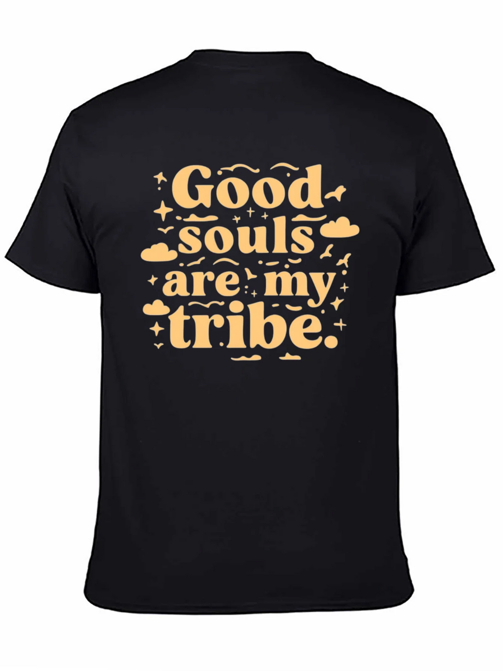 Good Souls Tribe Tee - Black Crew Neck T-Shirt