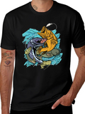 Mens Fishing T-Shirt - Bass Pike Carp Graphic Tee