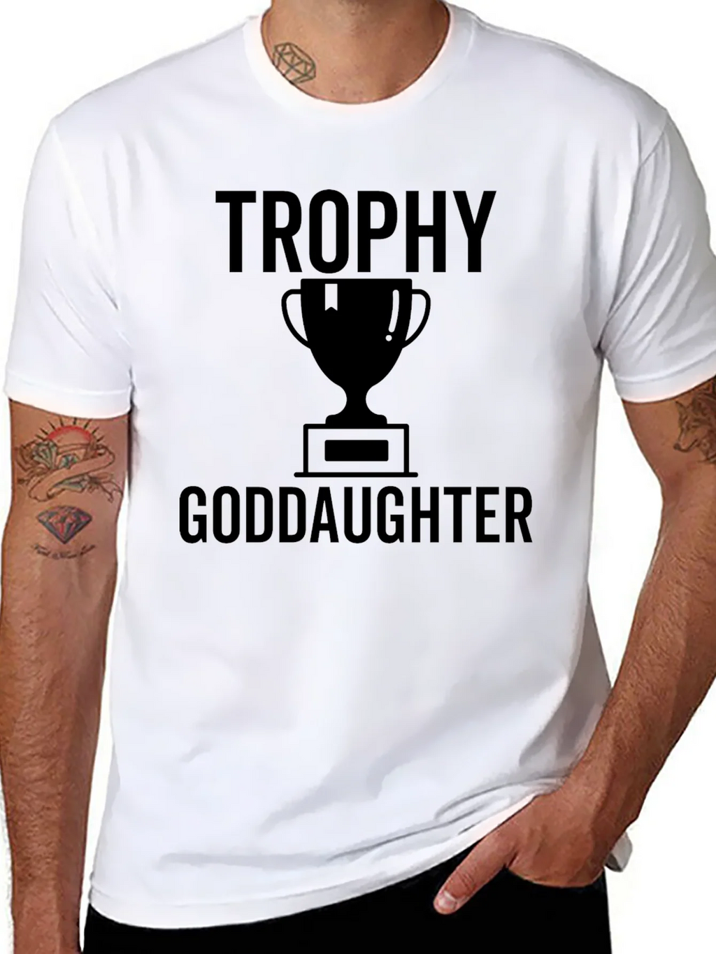 Trophy Goddaughter Black Graphic Tee