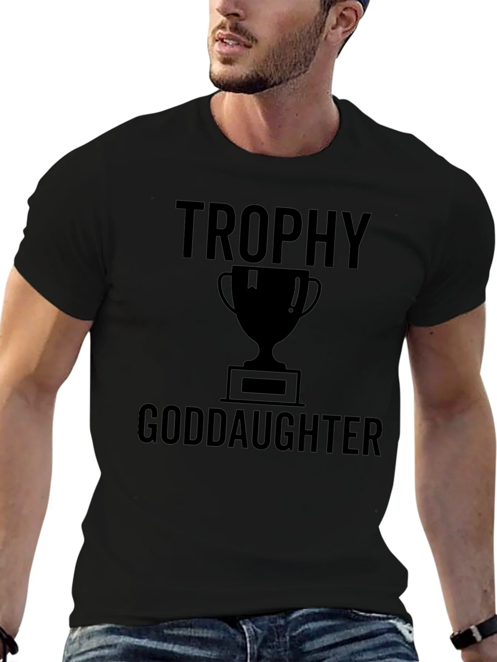 Trophy Goddaughter Black Graphic Tee