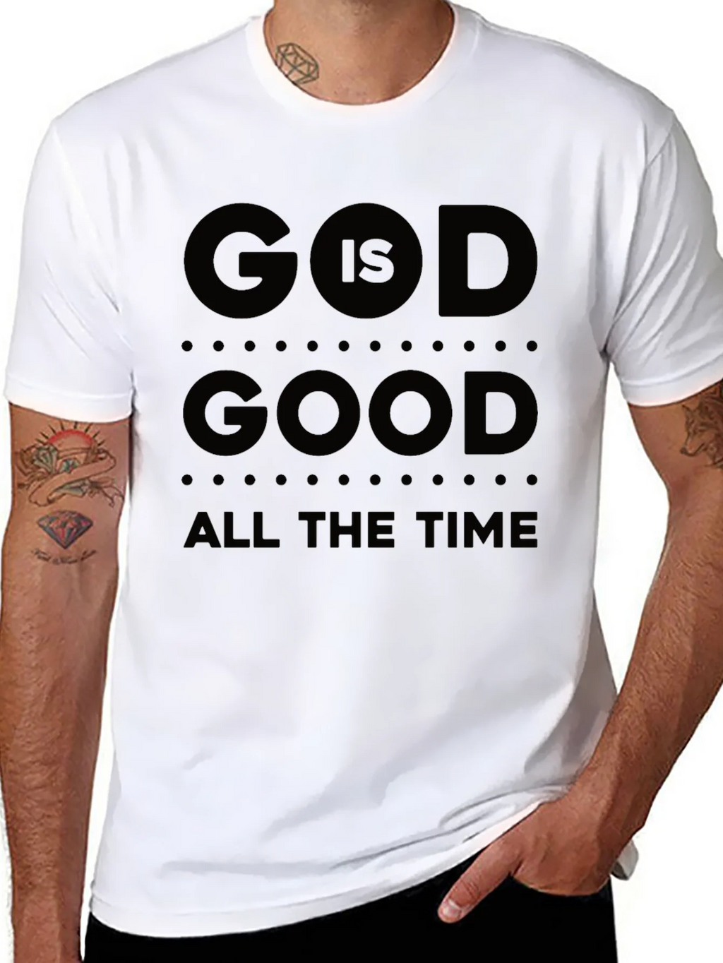 God Is Good T-Shirt All The Time Black
