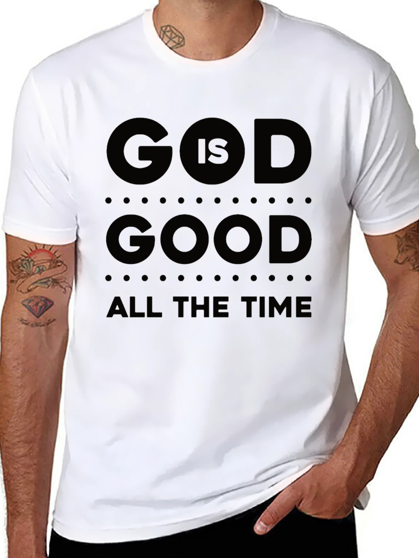 God Is Good T-Shirt All The Time Black