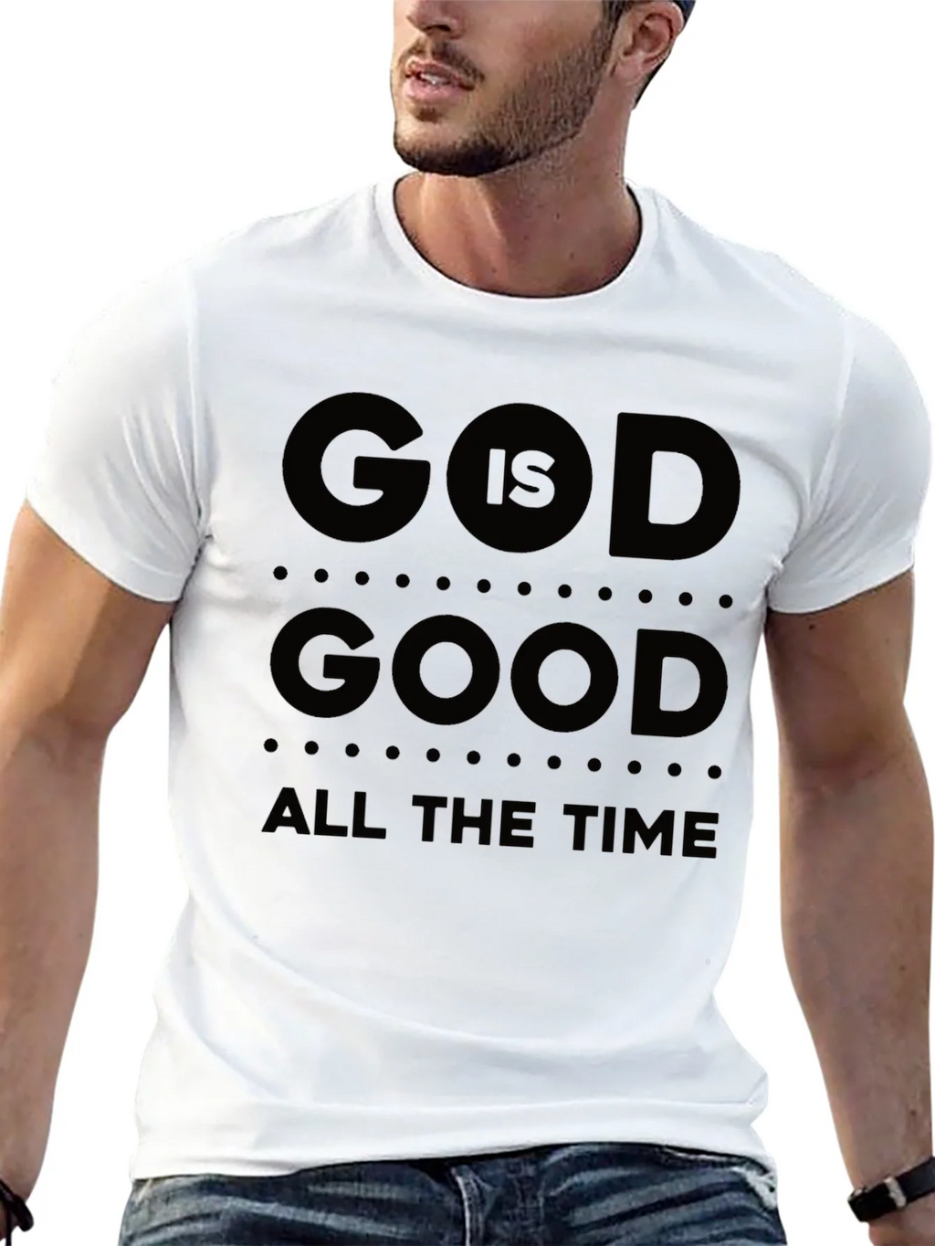 God Is Good T-Shirt All The Time Black