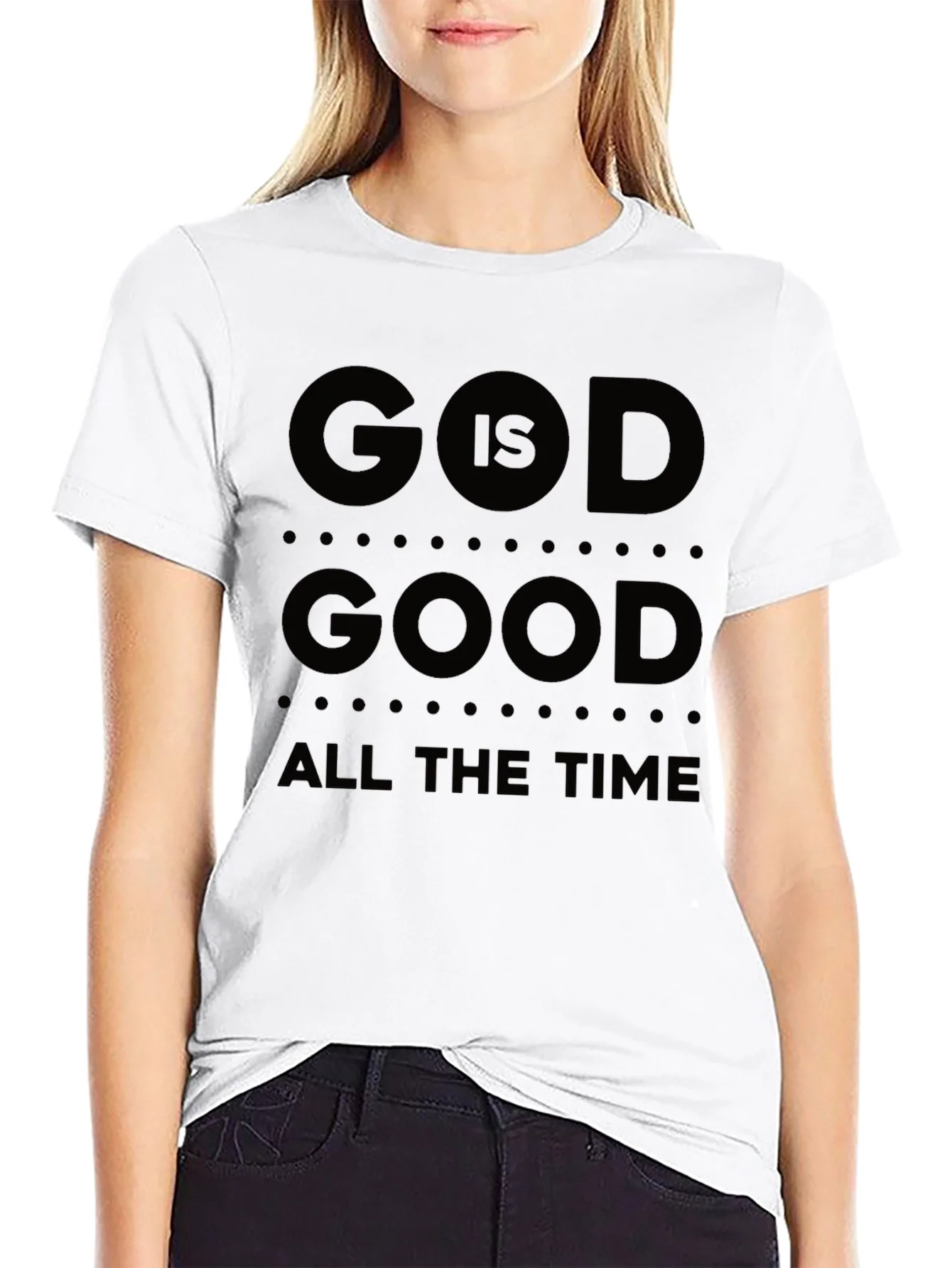 God Is Good T-Shirt All The Time Black