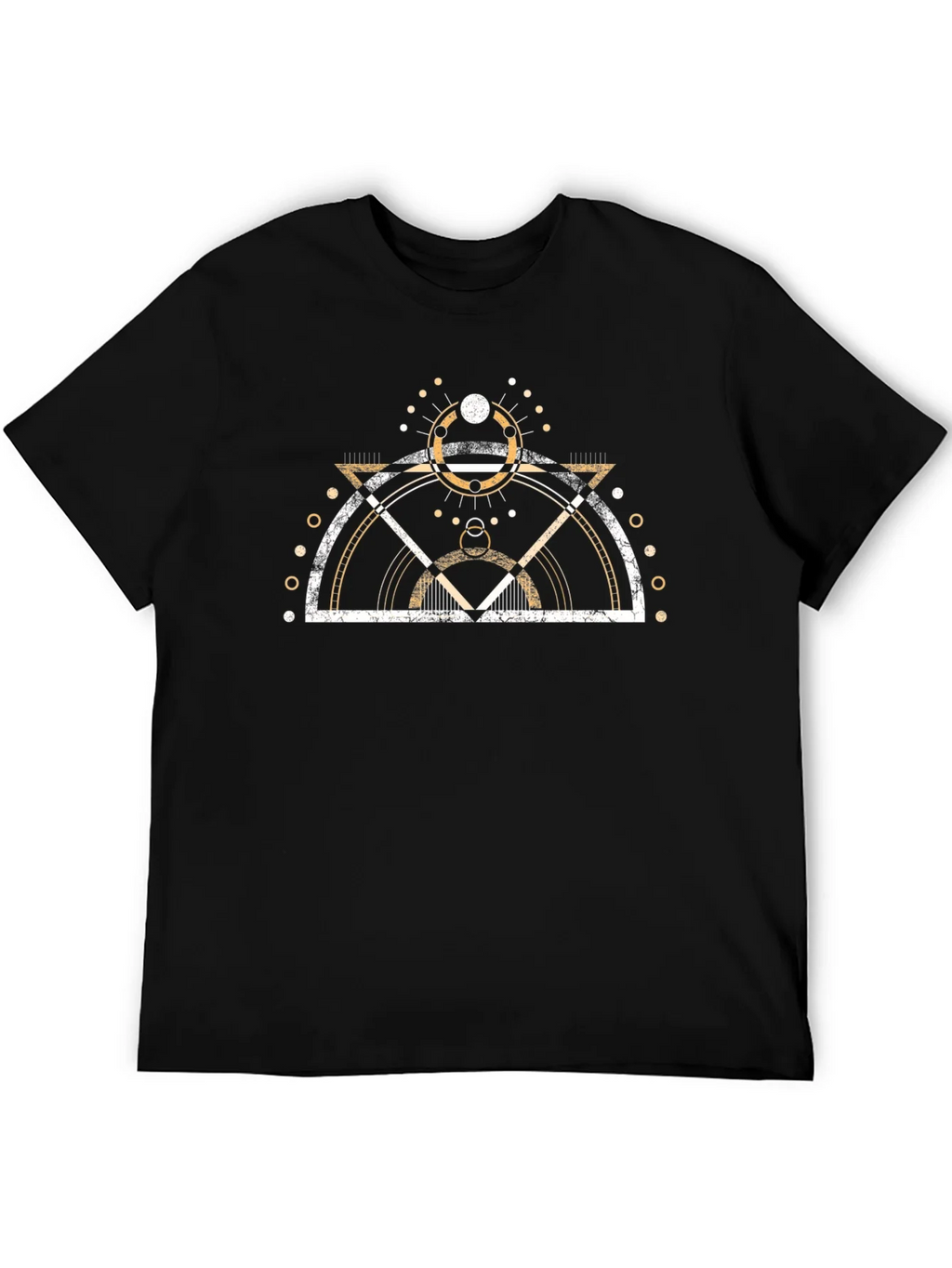 Geometric Print Graphic Tee - Modern Design