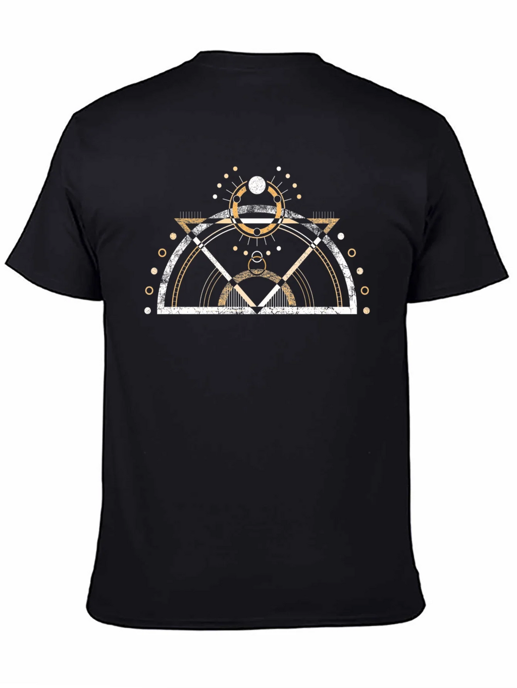 Geometric Print Graphic Tee - Modern Design