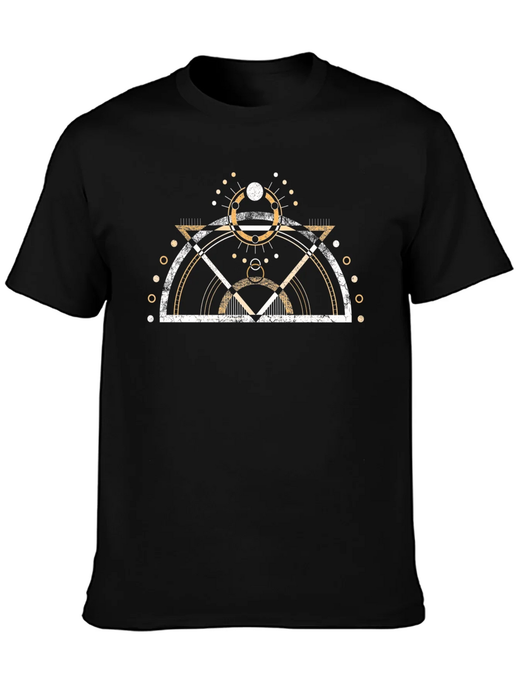 Geometric Print Graphic Tee - Modern Design