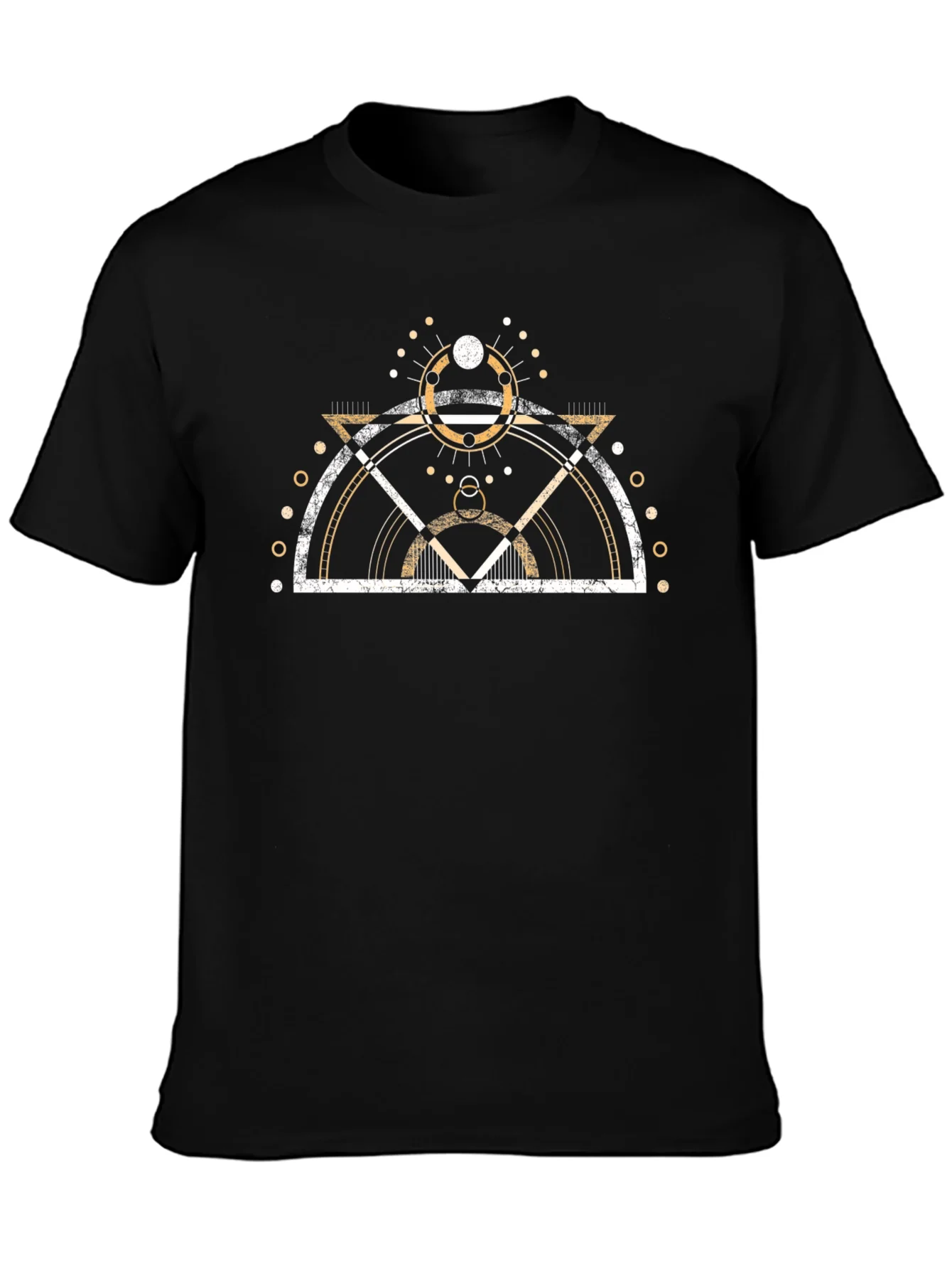 Geometric Print Graphic Tee - Modern Design