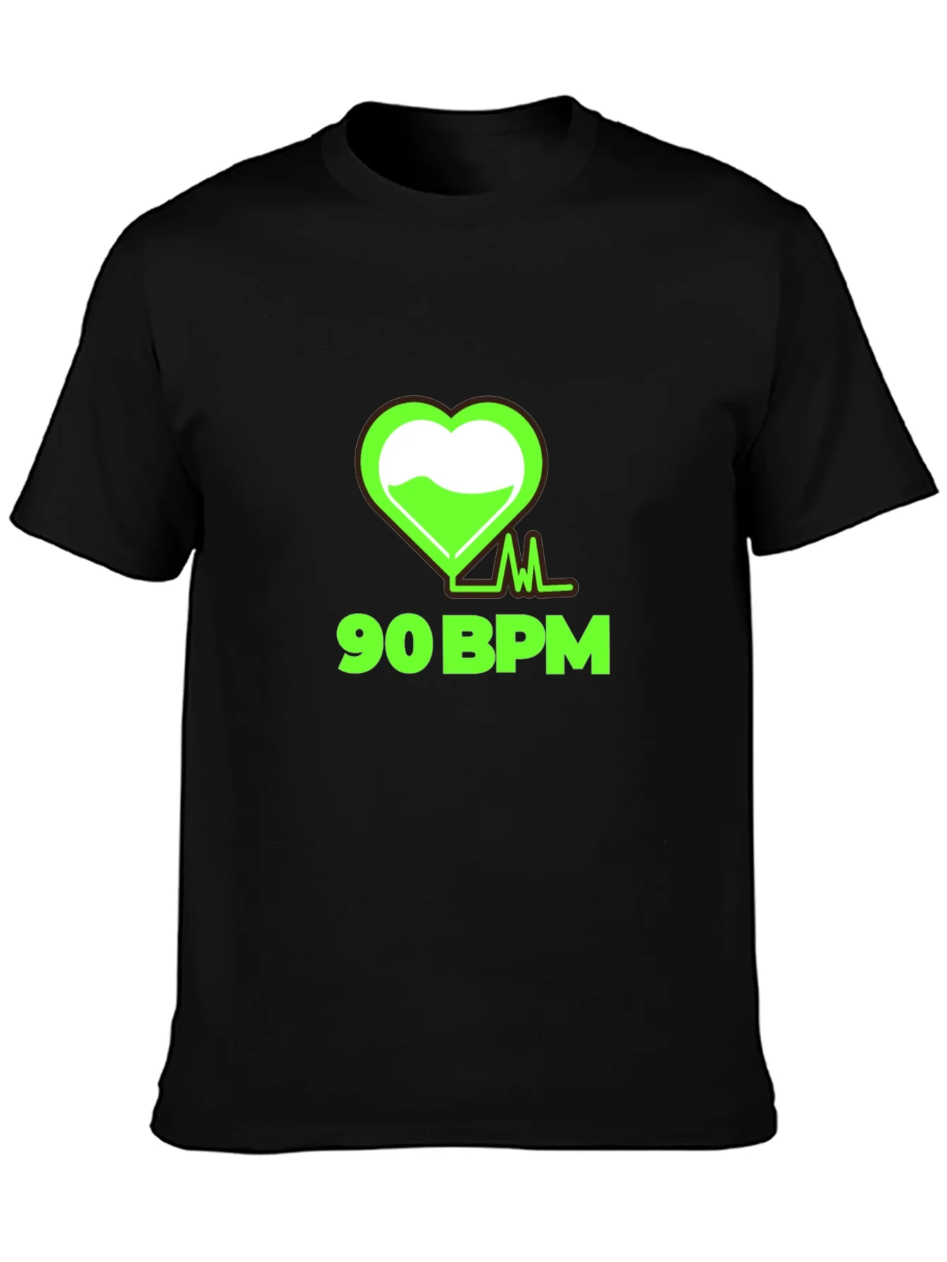 90 BPM Heartbeat Graphic Tee - Black