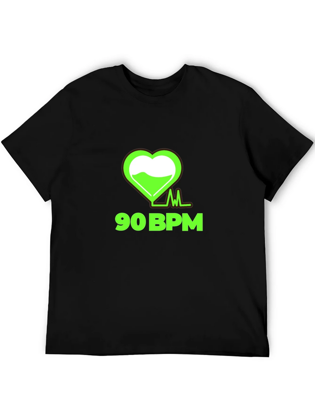90 BPM Heartbeat Graphic Tee - Black