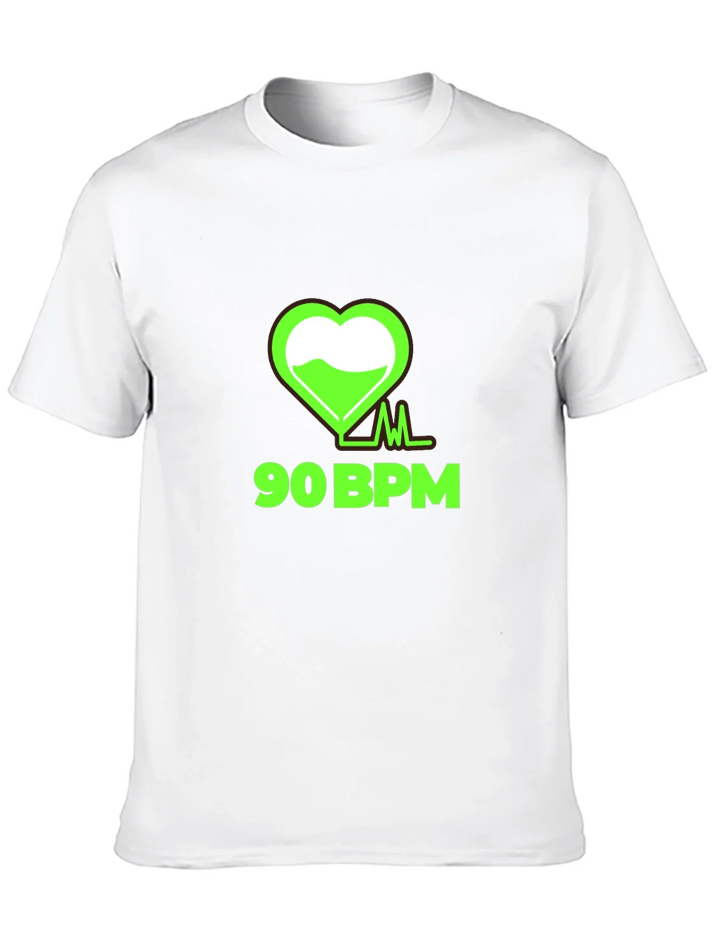 90 BPM Heartbeat Graphic Tee - Black