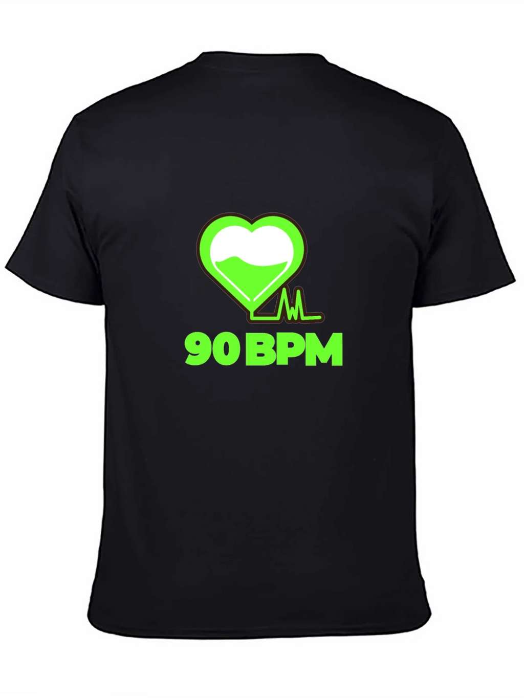 90 BPM Heartbeat Graphic Tee - Black