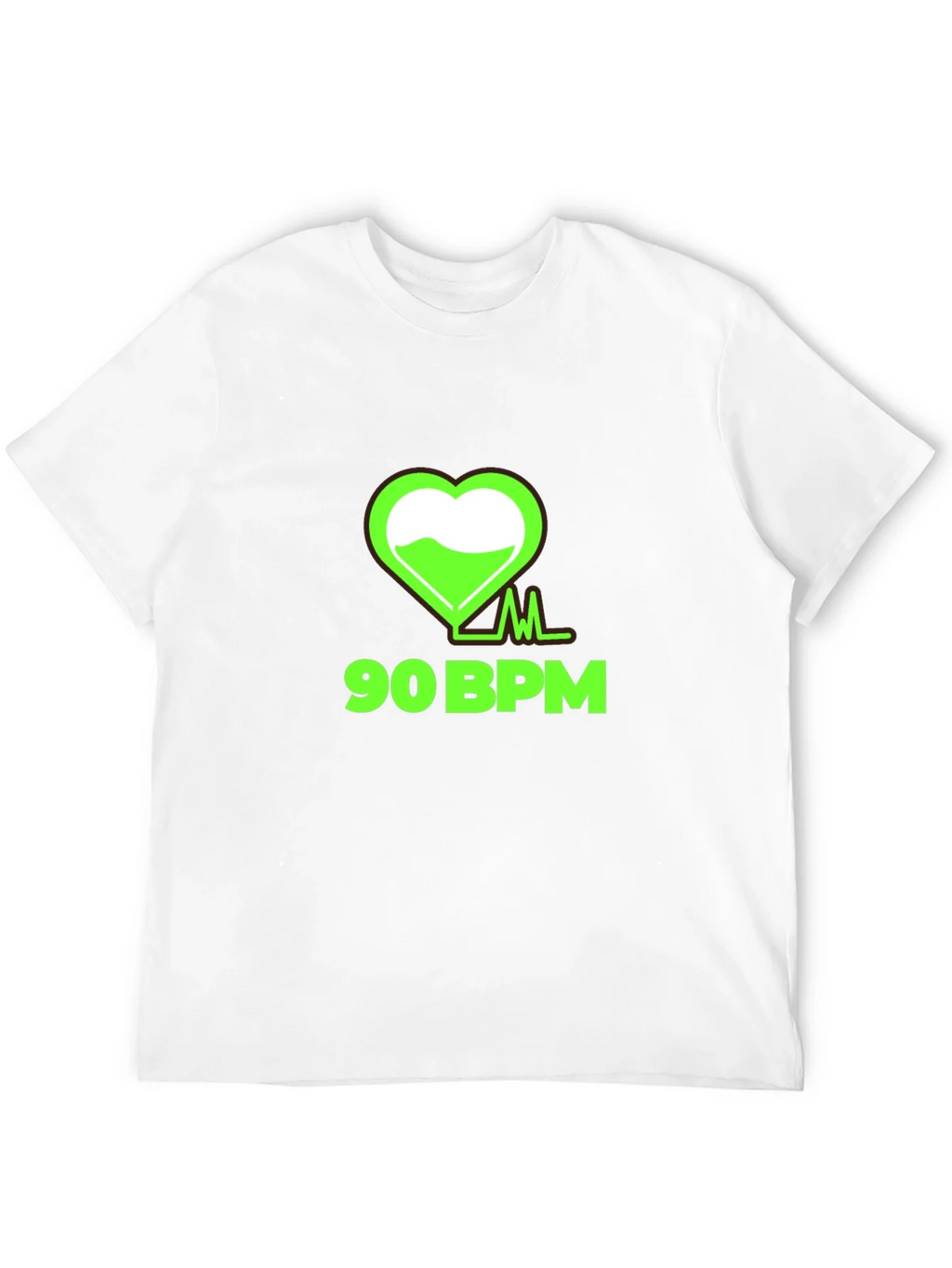 90 BPM Heartbeat Graphic Tee - Black