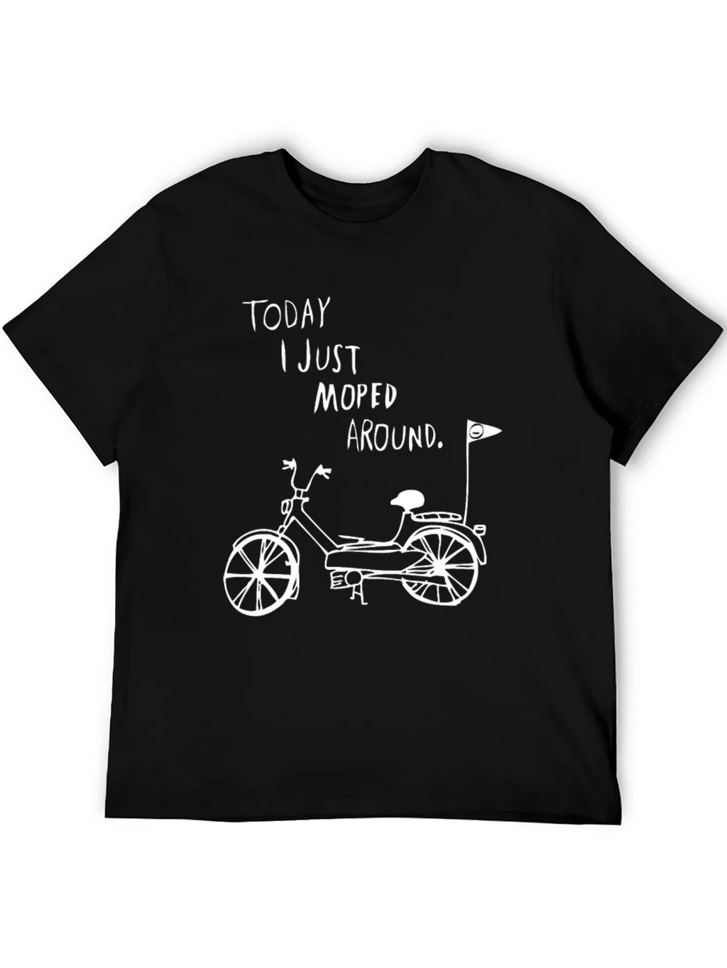 Moped Around Graphic Tee - Black