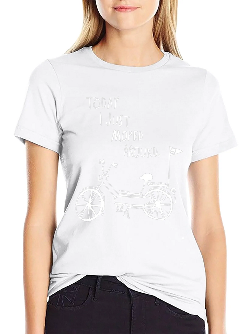 Moped Around Graphic Tee - Black