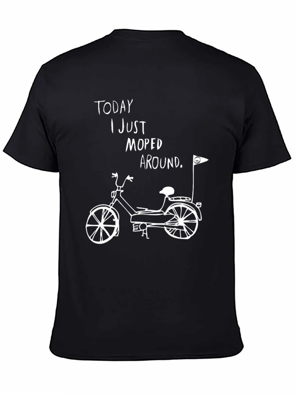 Moped Around Graphic Tee - Black