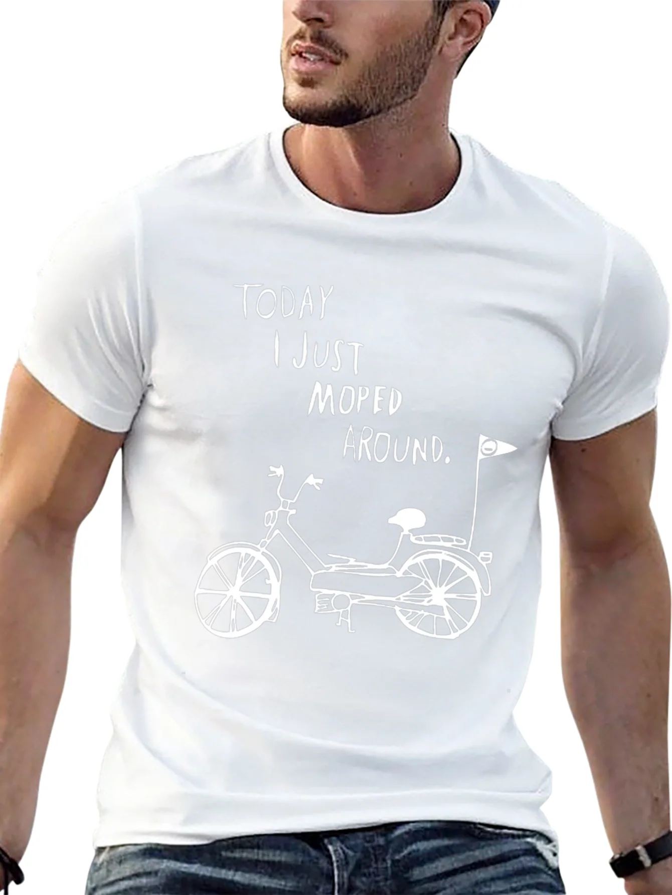 Moped Around Graphic Tee - Black