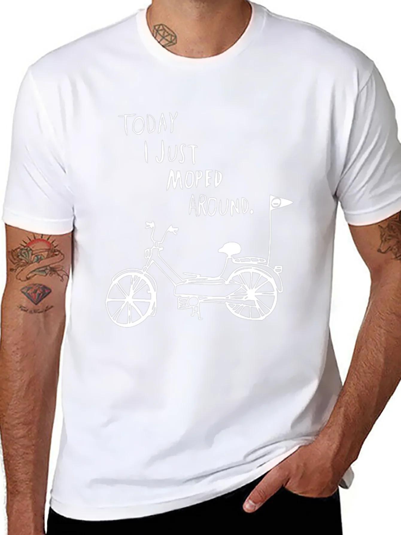Moped Around Graphic Tee - Black