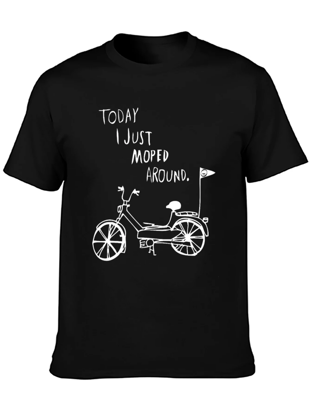 Moped Around Graphic Tee - Black