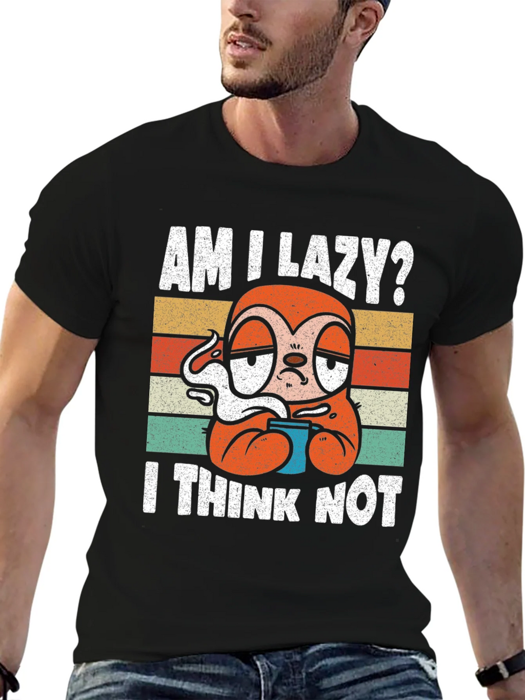 Am I Lazy? Sloth Graphic T-Shirt