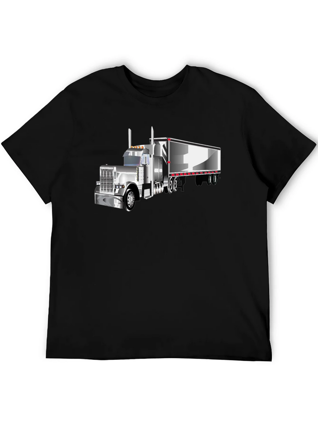 Trucker T-Shirt - Black Graphic Tee