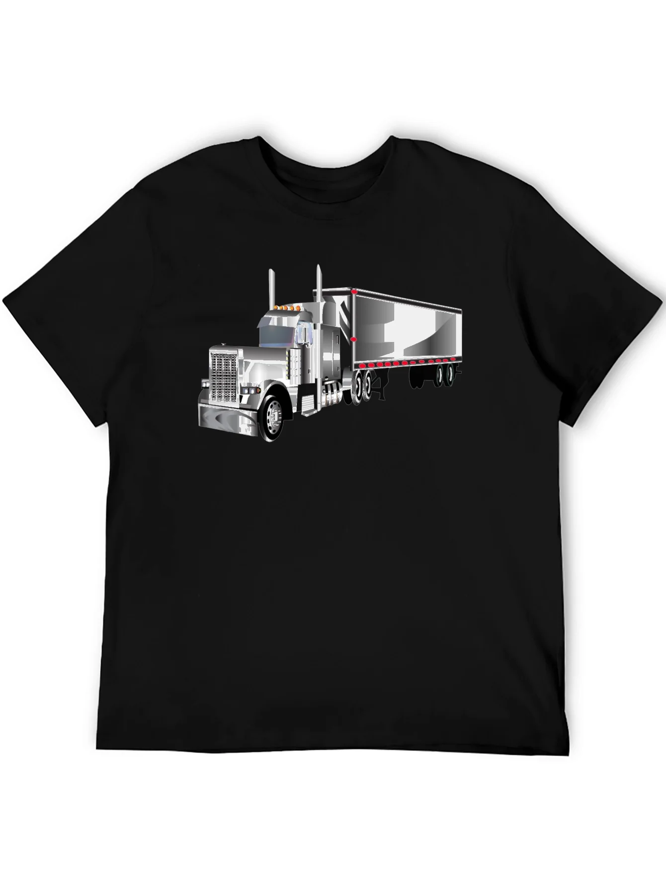 Trucker T-Shirt - Black Graphic Tee