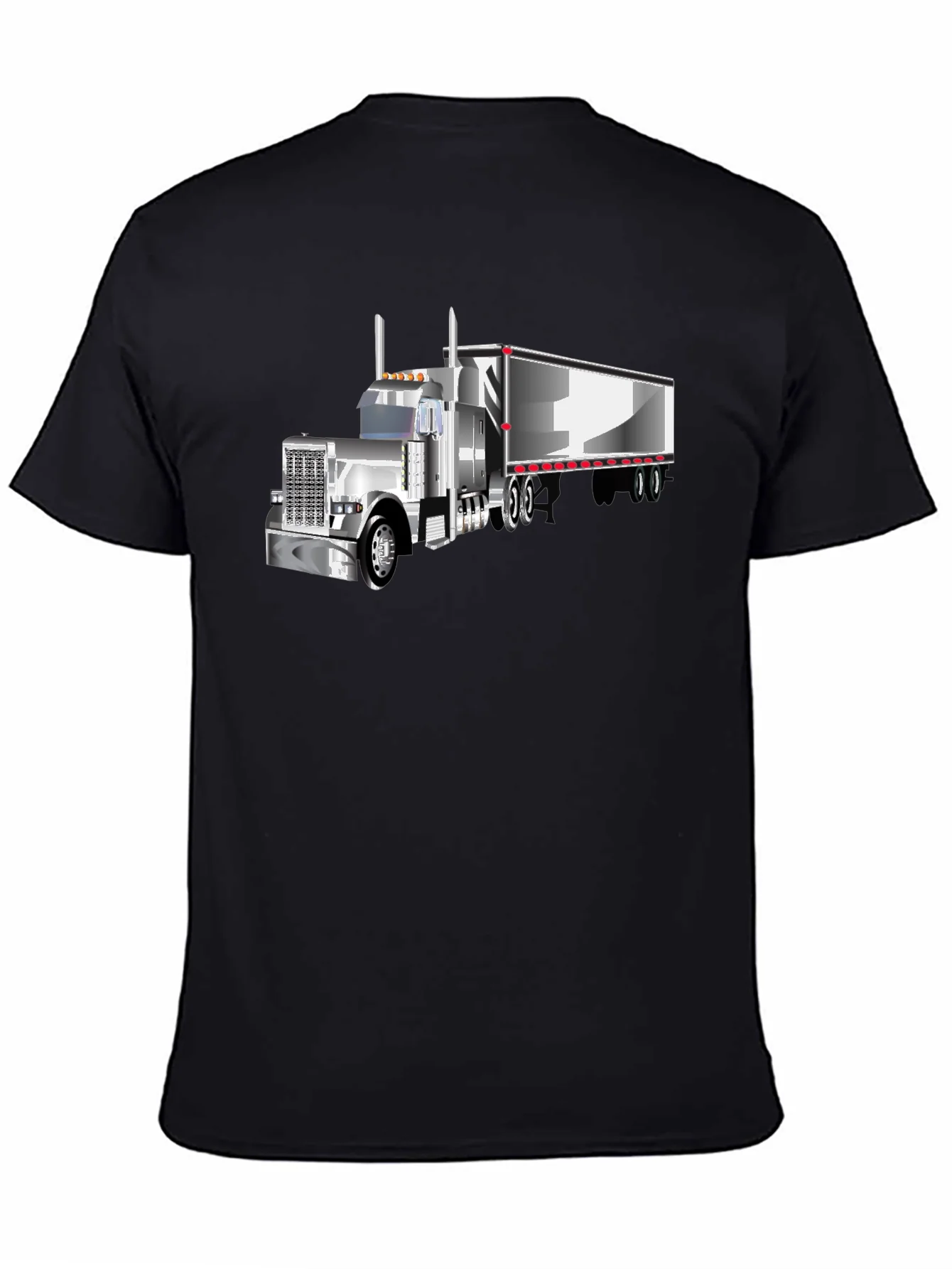 Trucker T-Shirt - Black Graphic Tee