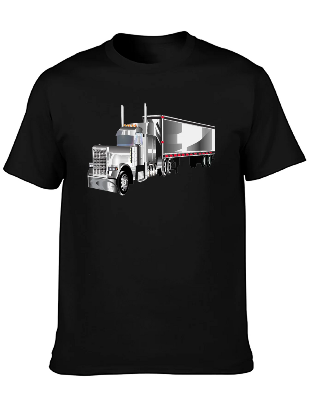 Trucker T-Shirt - Black Graphic Tee