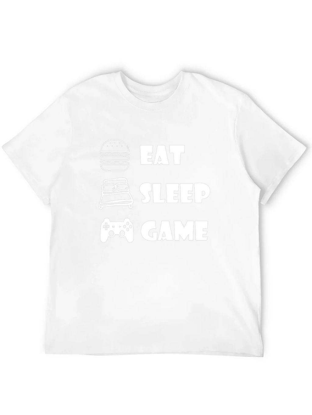 Eat Sleep Game Black Graphic T-Shirt