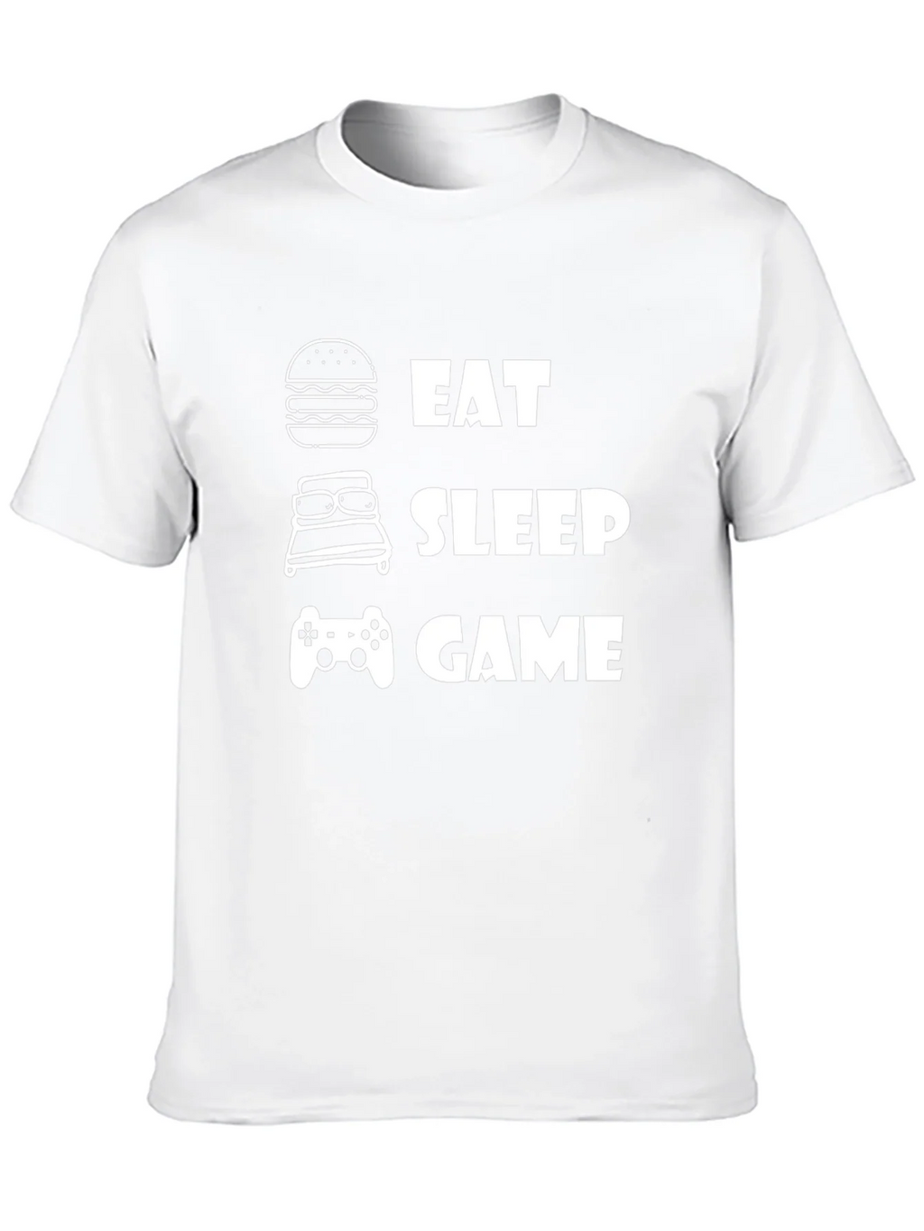Eat Sleep Game Black Graphic T-Shirt