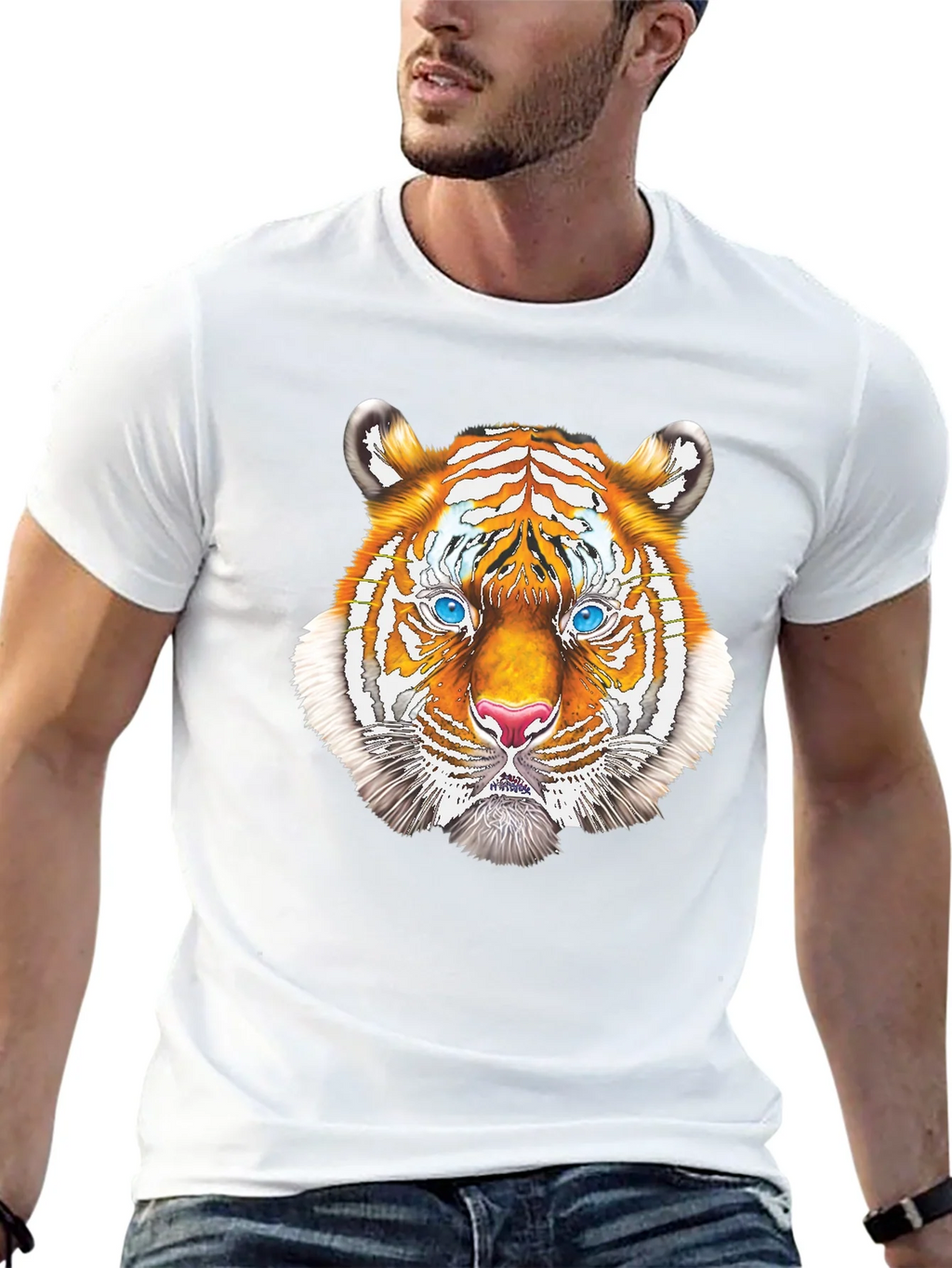 Cool Tiger Graphic Tee - Black